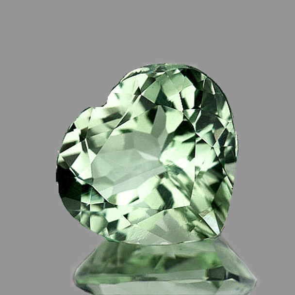 9.00 mm Heart 1 piece AAA Fire Luster Natural Brilliant Green Amethyst [Flawless-VVS]
