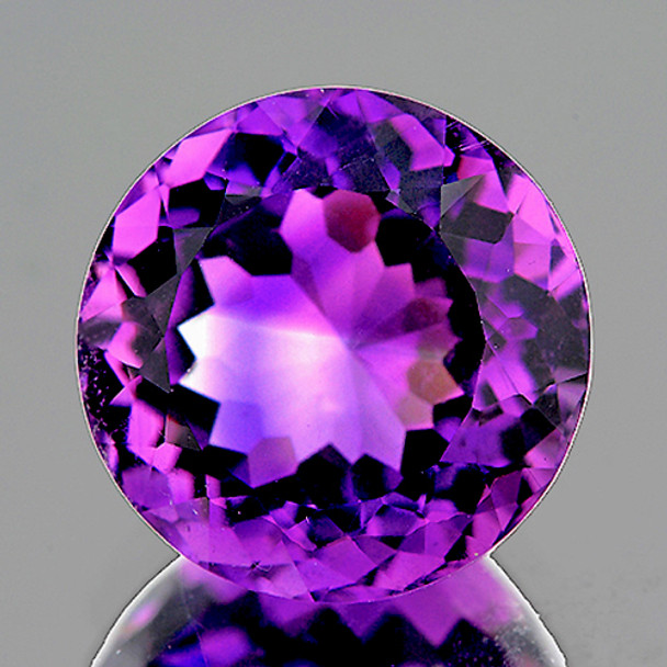 11.00 mm Round 1 piece AAA Luster Natural Brilliant Purple Amethyst [Flawless-VVS]