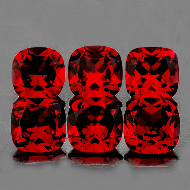 5.00 mm Cushion 6pcs AAA Luster Natural Red Mozambique Garnet [IF-VVS]