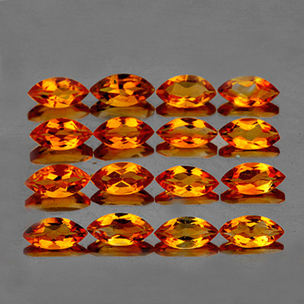 4x2 mm Marquise 40 pcs AAA Fire Luster Natural Golden Orange Citrine [Flawless-VVS]