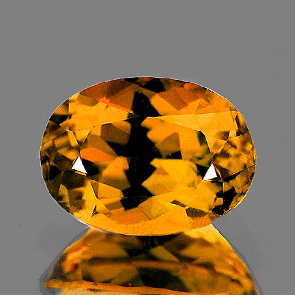 9x6.5 mm Oval 1.23ct AAA Fire Luster Natural Golden Yellow Tourmaline Mozambique [Flawless-VVS]