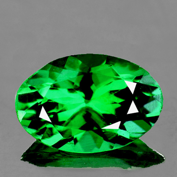 6x4 mm Oval 0.42ct AAA Fire Natural AAA Emerald Green Tsavorite Garnet [Flawless-VVS]