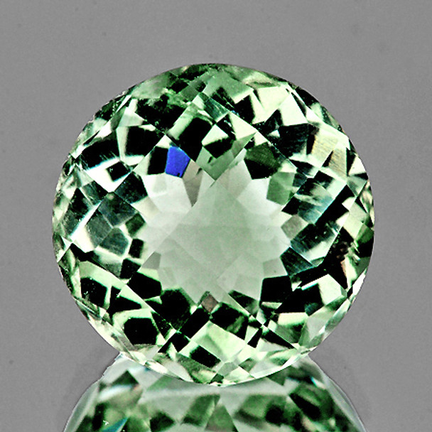 14.00 mm Round 10.85cts AAA Fire Luster Natural Sparkling Green Amethyst [Flawless-VVS]