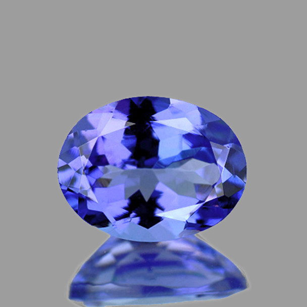 8x6 mm Oval 0.82cts AAA Fire Luster Natural Brilliant Purple Blue Tanzanite [Flawless-VVS]
