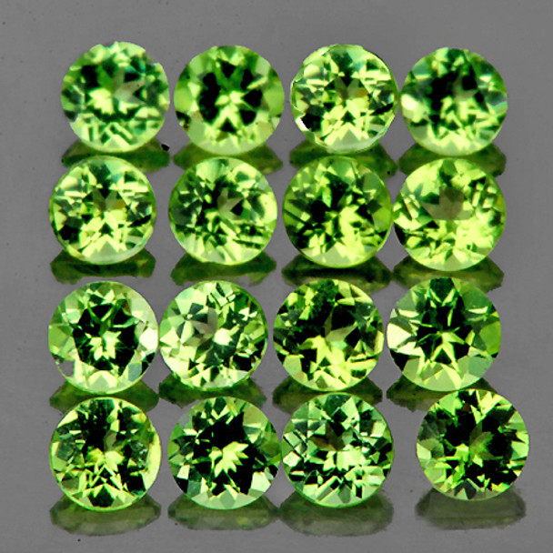 2.70 mm Round 35 pcs AAA Fire Luster Natural Sparkling Green Peridot [Flawless-VVS]