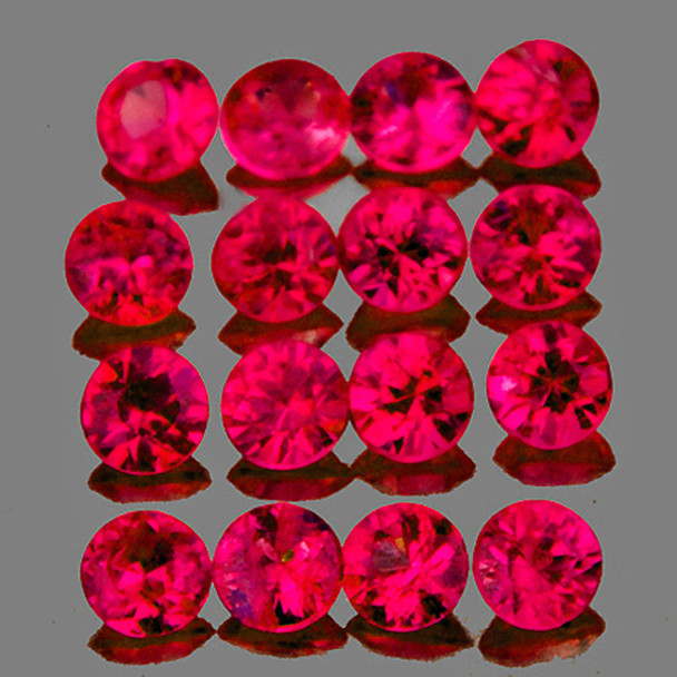 1.40 mm Round 60 pieces AAA Fire Luster Natural Intense AAA Pink Red Burma Ruby [VVS-SI]