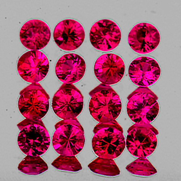 1.60 mm Round 40 pieces AAA Fire Luster Natural Pink Red Burma Ruby [VVS-SI]