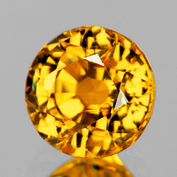4.60 mm Round 0.66ct AAA Fire Luster Natural Intense Yellow Sapphire [Flawless-VVS]