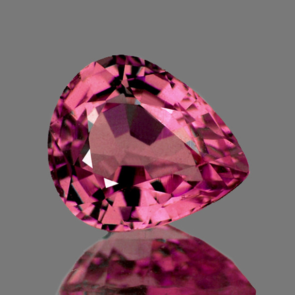 7.5x6 mm Pear 1.20ct AAA Fire Luster Natural Intense Red Pink Sapphire [Flawless-VVS]