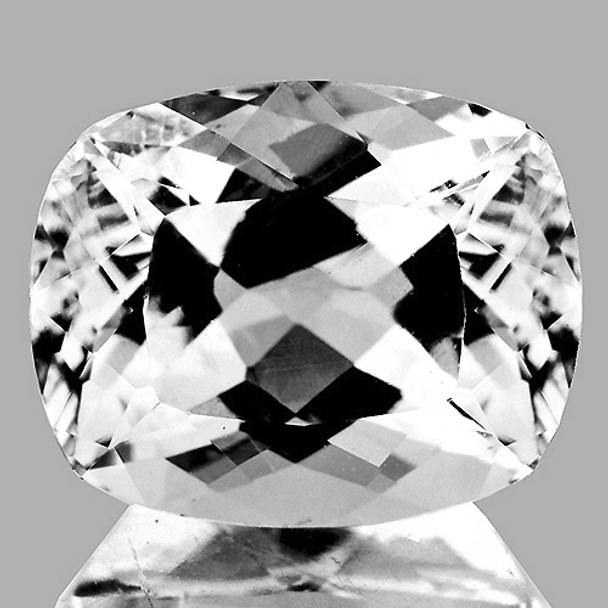 13.5x11 mm Cushion 9.61ct AAA Brilliant Luster Natural Sparkling White Topaz [Flawless-VVS]