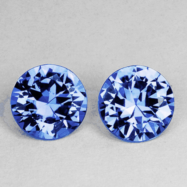 3.20 mm Round 2 pcs AAA Fire Natural Sweet Ceylon Blue Sapphire [Flawless-VVS]-AAA Grade