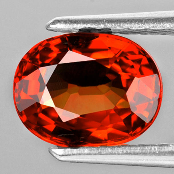 9x7 mm Oval 3.16cts Natural Brilliant Orange Spessartite Garnet [Flawless-VVS]