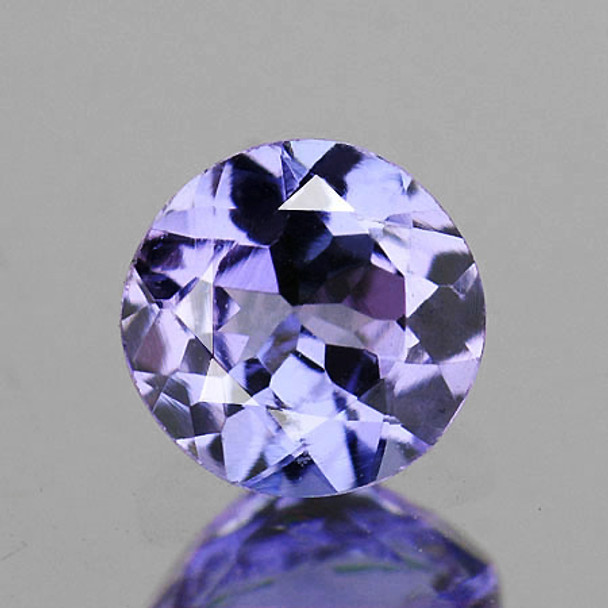 5.50 mm Round 0.63ct AAA Fire Luster Natural Very Light Purple Blue Tanzanite [Flawless-VVS]