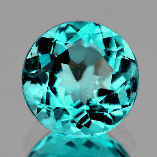 5.30 mm Round 0.65ct Brilliant Luster Natural Paraiba Blue Apatite [VVS]