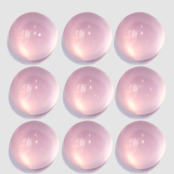 6.00 mm Round Cabochon 9 pieces Natural AAA Pastel Pink Rose Quartz {Flawless-VVS}