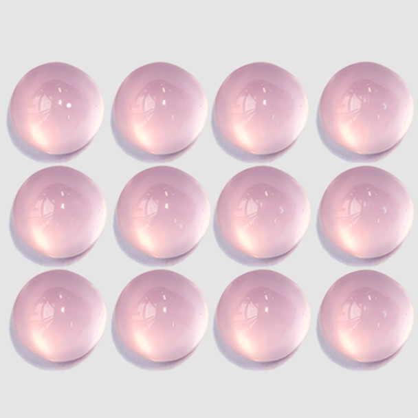5.00 mm Round Cabochon 12 pieces Natural AAA Pastel Pink Rose Quartz {Flawless-VVS}