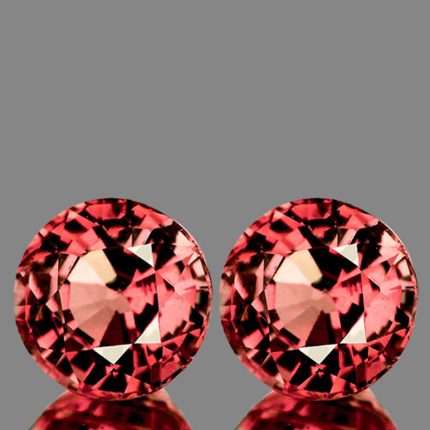 5.80 mm Round 2 pcs AAA Fire Natural Golden Pink Rhodolite Garnet [Flawless-VVS]