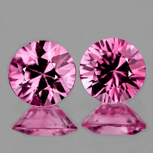 4.00 mm Round 2 pcs {0.68ct} AAA Superb Luster Natural Pink Sapphire [IF-VVS] {Unheated AAA Grade}