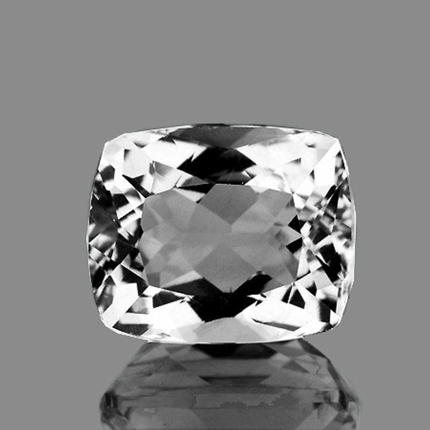 12.5x10.5 mm Cushion 8.66cts AAA Fire Luster Natural Brilliant White Topaz [Flawless-VVS]