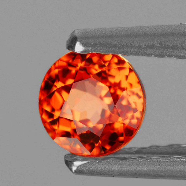 4.70 mm Round 1 piece AAA Fire Sparkles Natural Orange Sapphire [Flawless-VVS]-AAA Grade