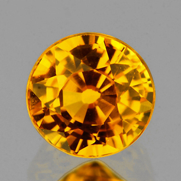 5.00 mm Round 1 piece AAA Fire Sparkles Natural Intense Yellow Sapphire [Flawless-VVS]-AAA Grade