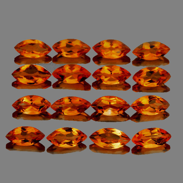 5x2.5 mm Marquise 25 pcs AAA Fire Luster Natural Intense Golden Orange Citrine [Flawless-VVS]
