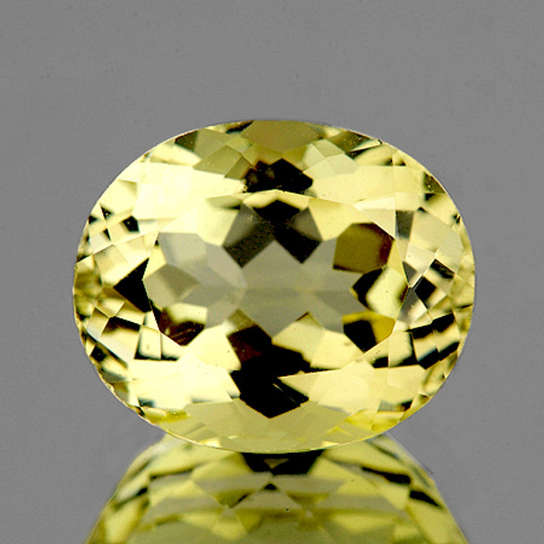 14x11.5 mm Oval 7.57ct AAA Fire Luster Natural Mint Yellow Scapolite [Flawless-VVS]