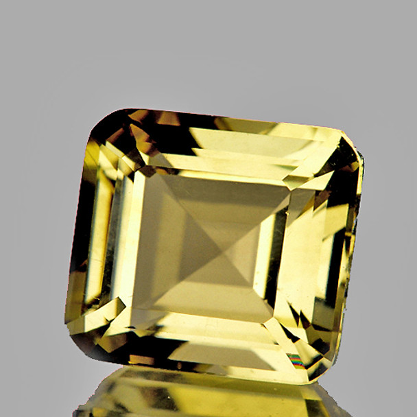 11.5x10 mm Octagon 5.70ct AAA Fire Luster Natural Intense Mint Yellow Scapolite [Flawless-VVS]