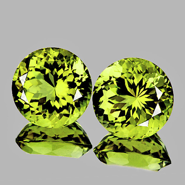 4.70 mm Round 2pcs AAA Fire Luster Natural Brilliant Canary Yellow Mali Garnet [Flawless-VVS]