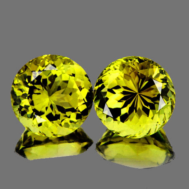 4.70 mm Round 2pcs AAA Fire Luster Natural Brilliant Yellow Mali Garnet [Flawless-VVS]