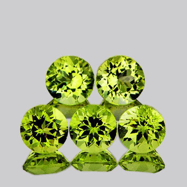 3.50 mm Round 5pcs AAA Fire Luster Natural Brilliant Canary Yellow Mali Garnet [Flawless-VVS]
