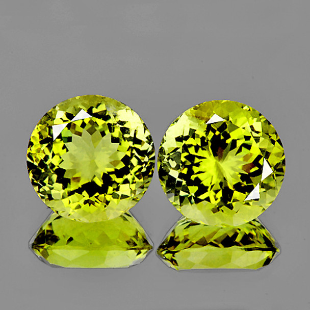 3.80 mm Round 2pcs AAA Fire Luster Natural Brilliant Canary Yellow Mali Garnet [Flawless-VVS]