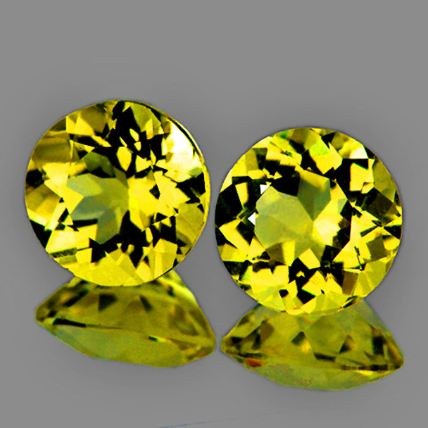 3.70 mm Round 2pcs AAA Fire Luster Natural Brilliant Yellow Mali Garnet [Flawless-VVS]