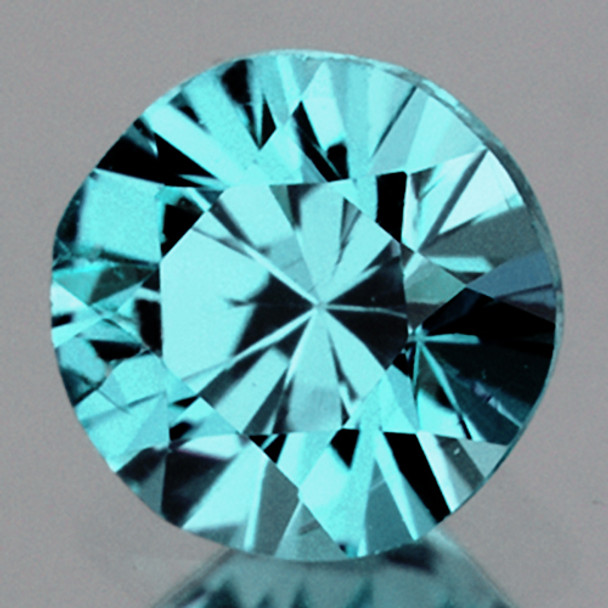 5.70 mm Round 1 piece AAA Fire Luster Natural Brilliant Seafoam Blue Zircon [Flawless-VVS]