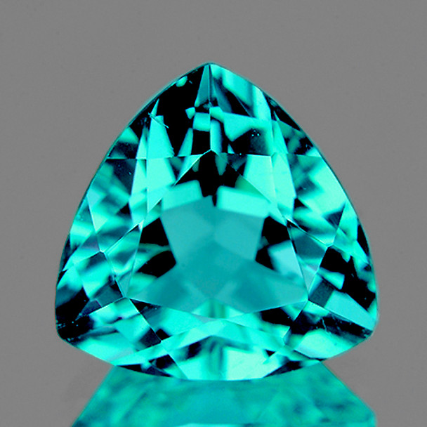5.80 mm Trillion 0.80ct AAA Luster Natural Paraiba Green Blue Apatite [Flawless-VVS]