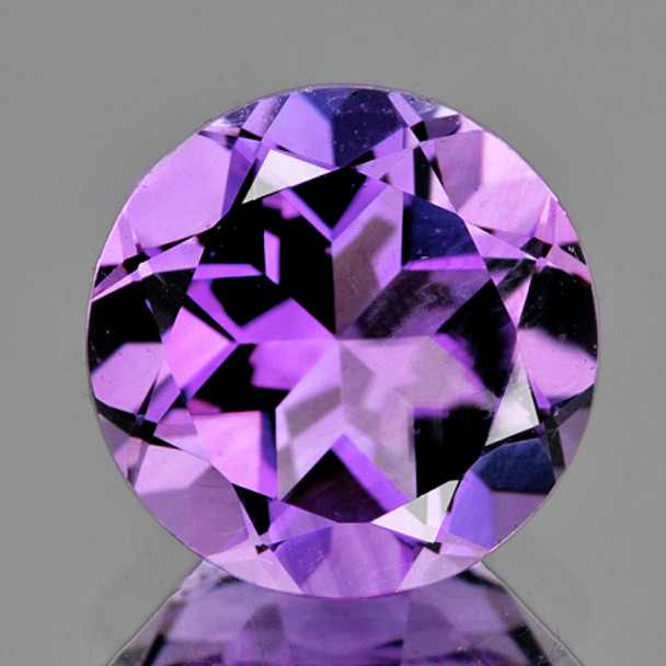 7.00 mm Round 1 piece AAA Fire Luster Natural Purple Amethyst [Flawless-VVS]