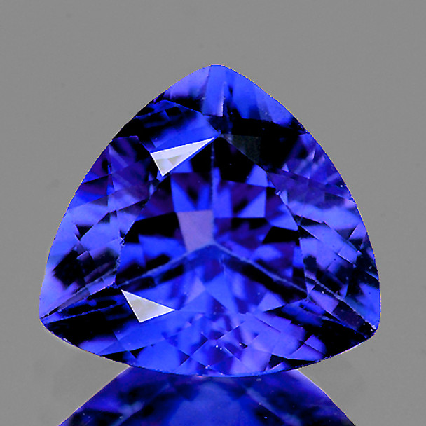 6.50 mm Trillion AAA Luster Natural Intense Purple Blue Tanzanite [Flawless-VVS]-AAA Grade