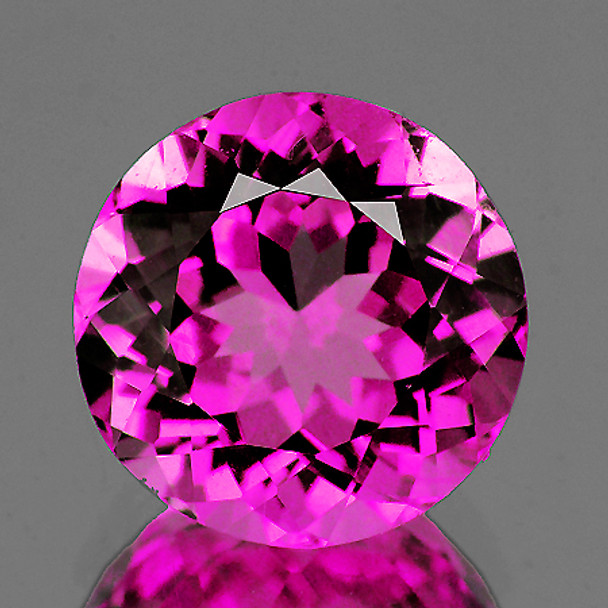 15.00 mm Round 14.27cts Top Luster Natural Hot Pink Topaz [Flawless-VVS]