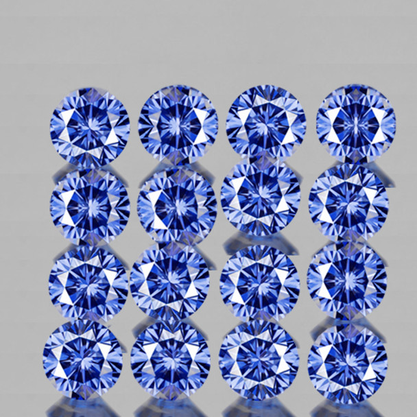 2.20 mm Round 16 pieces AAA Fire Luster Natural Ceylon Blue Sapphire [Flawless-VVS]