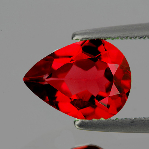 14x10 mm Pear 4.99cts Top Luster Natural Red Topaz [Flawless-VVS]