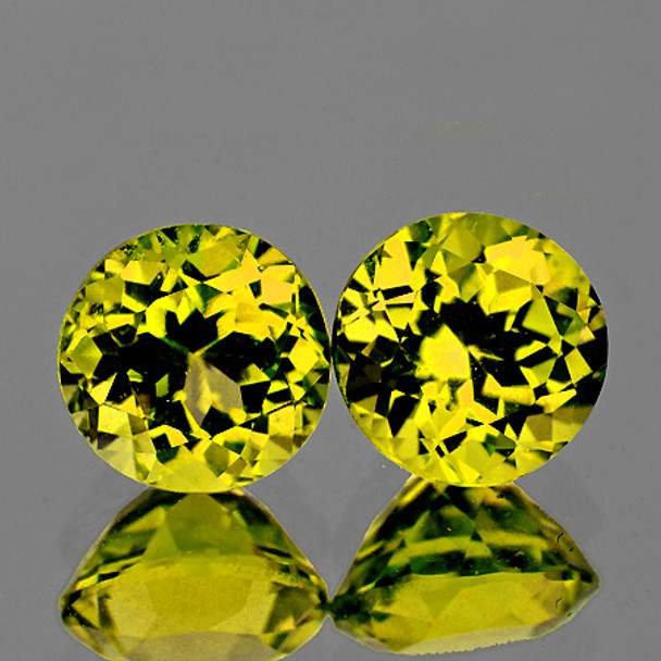 13.00 mm Round 2 pcs Top Luster Natural Mystic Yellow Topaz [Flawless-VVS]