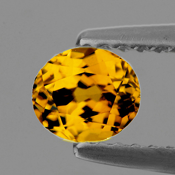 6.5x5.5 mm Oval 0.96ct AAA Sparkles Natural Intense Yellow Mali Garnet [Flawless-VVS]-AAA Grade