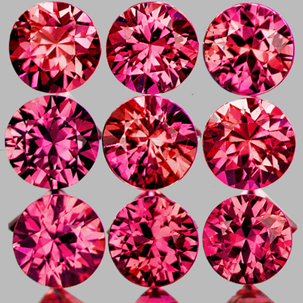 2.80 mm Round 9pcs AAA Luster Natural Violet Red Ruby [IF-VVS1] {Unheated AAA Grade}