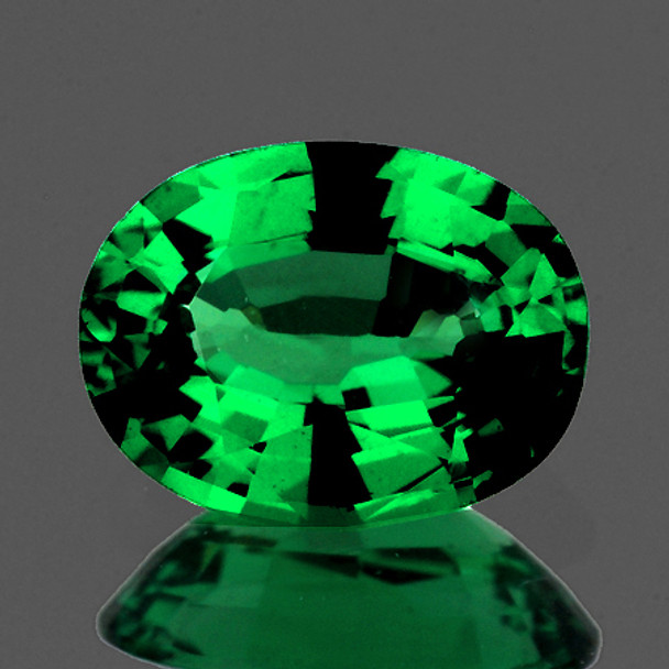 5.5x4.5 mm Oval 0.57ct AAA Luster Natural Top Emerald Green Tsavorite Garnet [Flawless-VVS]