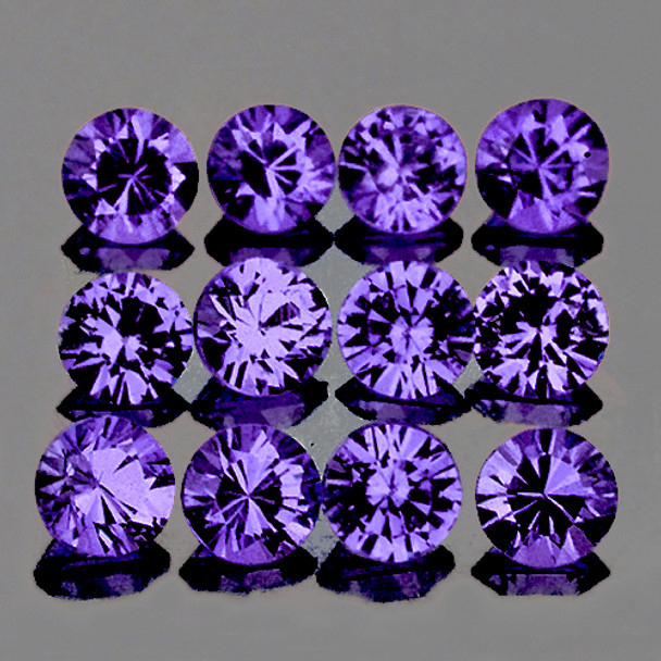 2.50 mm Round 16 pcs Superb Luster Natural Purple Sapphire [Flawless-VVS] {Unheated AAA Grade}