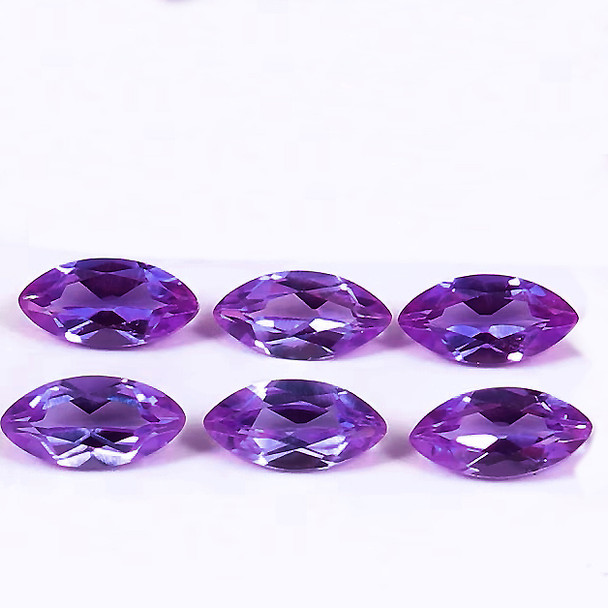 5x2.5 mm Marquise 6 pcs Superb Luster Natural Purple Sapphire [Flawless-VVS] {Unheated AAA Grade}