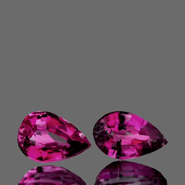 5x3 mm Pear 2pcs AAA Fire Natural Hot Pinkish Purple Sapphire [Flawless-VVS]-AAA Grade