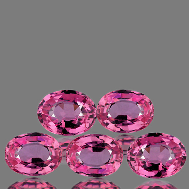 4.5x3.5 mm Oval 5 pcs AAA Luster Natural Brilliant Pink Sapphire [Flawless-VVS]