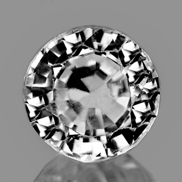 4.80 mm Round 1 piece AAA Fire Luster Natural Brilliant White Sapphire  [Flawless-VVS]