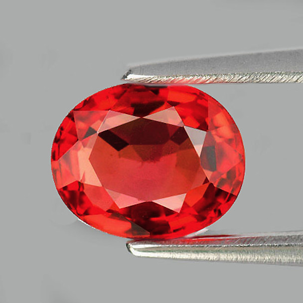 5.5x4.5 mm Oval 0.57ct AAA Luster Natural Brilliant Orange Red Sapphire [Flawless-VVS]-AAA Grade